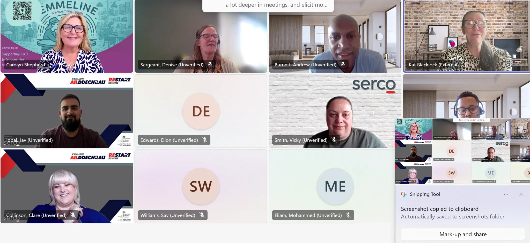 Virtual AI Training Session